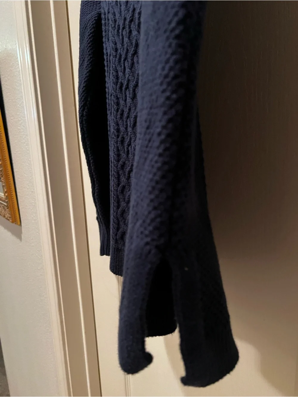 J Crew 100% CottonClassic Cable Knit Sweater - Navy Medium